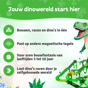 Dinosaurus Piste de Course en Dalles Magnétiques