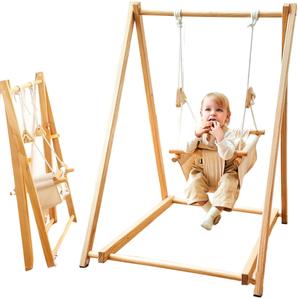 Balançoire en bois pour bébé de 6 à 18 mois